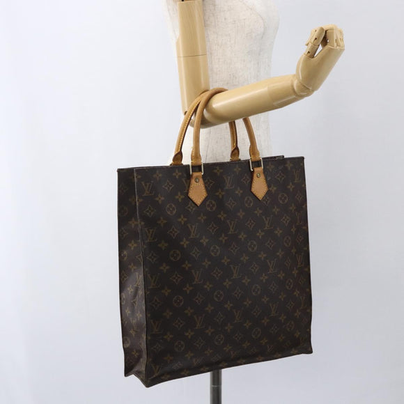 LOUIS VUITTON Monogram Sac Plat Hand Bag M51140 LV Auth am10207