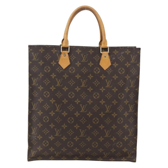 LOUIS VUITTON Monogram Sac Plat Hand Bag M51140 LV Auth am10207