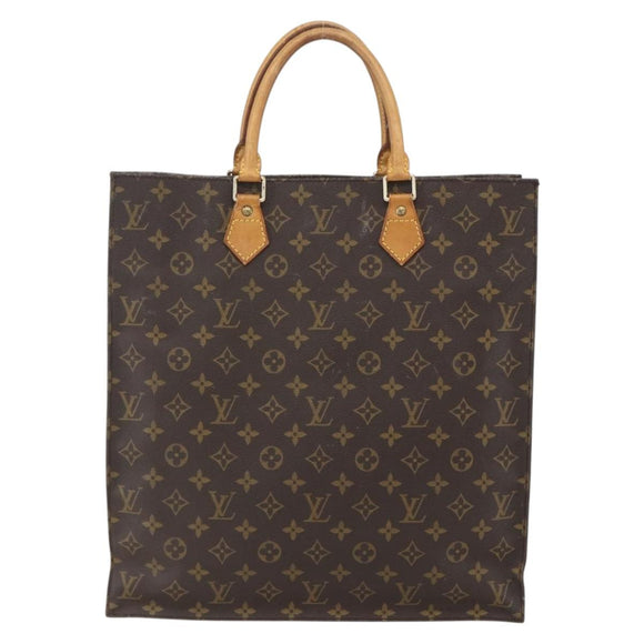LOUIS VUITTON Monogram Sac Plat Hand Bag M51140 LV Auth am10207