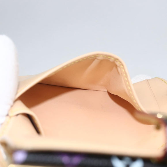 LOUIS VUITTON Multicolor Portefeuille Viennois Wallet Black M92988 Auth am10211