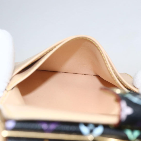 LOUIS VUITTON Multicolor Portefeuille Viennois Wallet Black M92988 Auth am10211