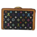 LOUIS VUITTON Multicolor Portefeuille Viennois Wallet Black M92988 Auth am10211-3