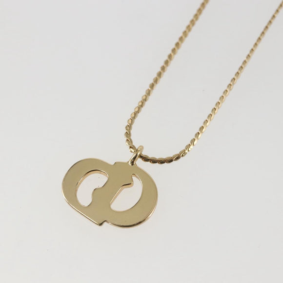 Christian Dior Necklace metal Gold Tone Auth am10215