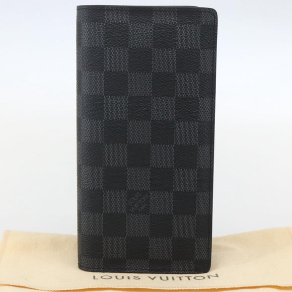 LOUIS VUITTON Damier Graphite Portefeuille Braza Wallet N62665 Auth am10217V