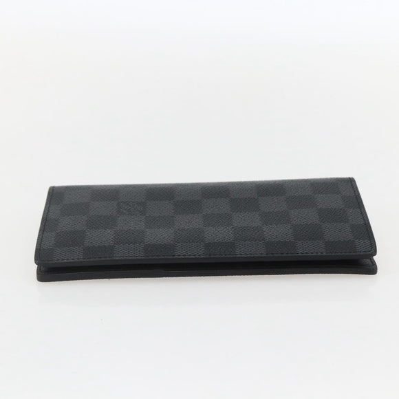 LOUIS VUITTON Damier Graphite Portefeuille Braza Wallet N62665 Auth am10217V