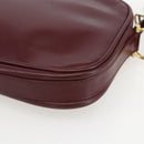 CARTIER Must Line Shoulder Bag Leather Bordeaux Gold Auth am10220-15