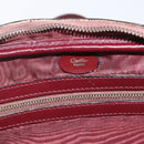 CARTIER Must Line Shoulder Bag Leather Bordeaux Gold Auth am10220-18