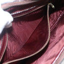 CARTIER Must Line Shoulder Bag Leather Bordeaux Gold Auth am10220-12