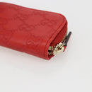 GUCCI GG Canvas Guccissima Coin Purse Leather Red Gold 324801 Auth am10224V-15