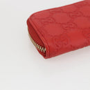 GUCCI GG Canvas Guccissima Coin Purse Leather Red Gold 324801 Auth am10224V-16