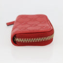 GUCCI GG Canvas Guccissima Coin Purse Leather Red Gold 324801 Auth am10224V-4