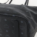 MCM Logogram Vicetos Tote Bag PVC Black Gold Auth am10225-9