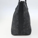 MCM Logogram Vicetos Tote Bag PVC Black Gold Auth am10225-3