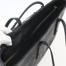 MCM Logogram Vicetos Tote Bag PVC Black Gold Auth am10225-6