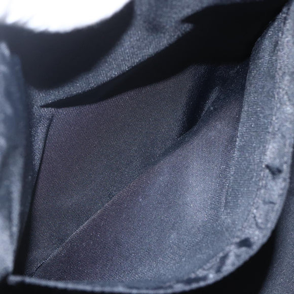 BURBERRY Nova Check Blue Label Shoulder Bag Nylon Black Silver Auth am10226V