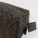 FENDI Zucca Canvas Clutch Bag PVC Black Brown Auth am10229V-10