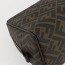FENDI Zucca Canvas Clutch Bag PVC Black Brown Auth am10229V-11