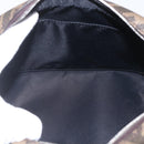 FENDI Zucca Canvas Clutch Bag PVC Black Brown Auth am10229V-14