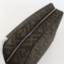 FENDI Zucca Canvas Clutch Bag PVC Black Brown Auth am10229V-6