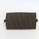 FENDI Zucca Canvas Clutch Bag PVC Black Brown Auth am10229V-7