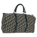 Christian Dior Trotter Canvas Mini Boston Bag Navy Silver Auth am10233-1