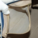 Christian Dior Trotter Canvas Mini Boston Bag Navy Silver Auth am10233-22