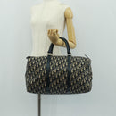 Christian Dior Trotter Canvas Mini Boston Bag Navy Silver Auth am10233-23
