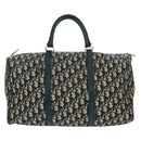 Christian Dior Trotter Canvas Mini Boston Bag Navy Silver Auth am10233-2