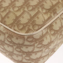 Christian Dior Trotter Canvas Flower Shoulder Bag PVC Beige Silver Auth am10236-13