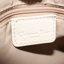 Christian Dior Trotter Canvas Flower Shoulder Bag PVC Beige Silver Auth am10236-18