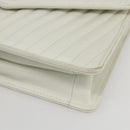 VALENTINO V stitch Shoulder Bag Leather White Gold Auth am10239-9