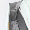 VALENTINO V stitch Shoulder Bag Leather White Gold Auth am10239-20