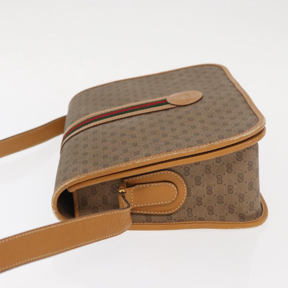 GUCCI Micro GG Supreme Web Sherry Line Bag PVC Beige 001 904 0915 Auth am10240