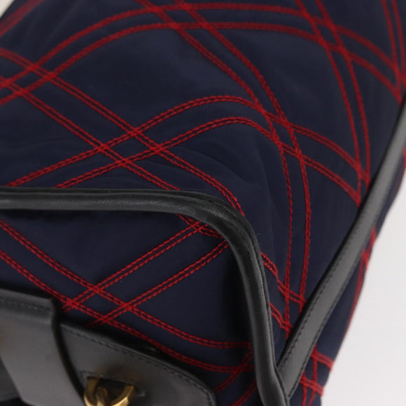 PRADA Hand Bag Nylon Leather 2way Multicolor Gold Auth am10244SAM