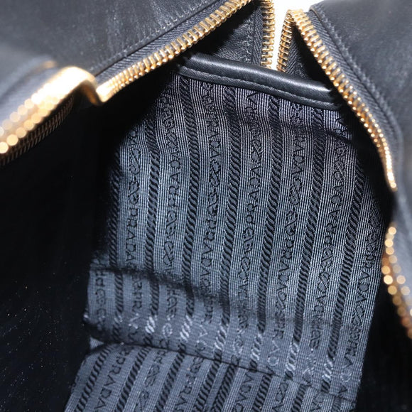 PRADA Hand Bag Nylon Leather 2way Multicolor Gold Auth am10244SAM