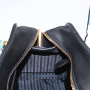 PRADA Hand Bag Nylon Leather 2way Multicolor Gold Auth am10244SAM-22