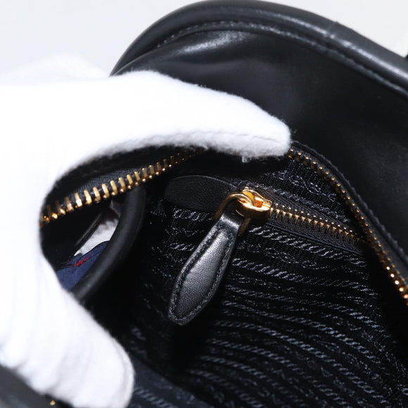 PRADA Hand Bag Nylon Leather 2way Multicolor Gold Auth am10244SAM