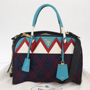 PRADA Hand Bag Nylon Leather 2way Multicolor Gold Auth am10244SAM-27