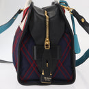 PRADA Hand Bag Nylon Leather 2way Multicolor Gold Auth am10244SAM-5