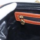 FENDI Pecan Canvas Mini Boston Bag PVC 2way Black Brown gold Auth am10249V-21