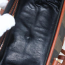 FENDI Pecan Canvas Mini Boston Bag PVC 2way Black Brown gold Auth am10249V-10