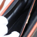 FENDI Pecan Canvas Mini Boston Bag PVC 2way Black Brown gold Auth am10249V-24