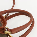 FENDI Pecan Canvas Mini Boston Bag PVC 2way Black Brown gold Auth am10249V-14