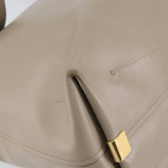 Chloe C Tote Bag Leather Beige Gold Auth am10250V