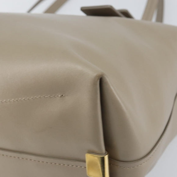 Chloe C Tote Bag Leather Beige Gold Auth am10250V