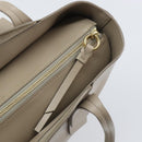 Chloe C Tote Bag Leather Beige Gold Auth am10250V-15