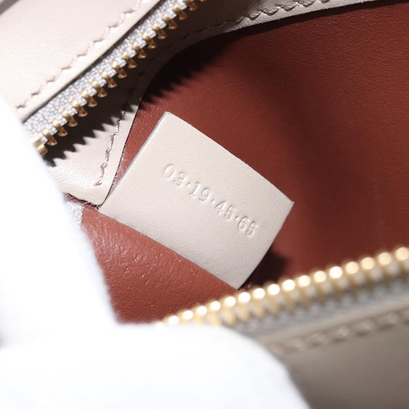 Chloe C Tote Bag Leather Beige Gold Auth am10250V