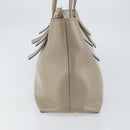 Chloe C Tote Bag Leather Beige Gold Auth am10250V-5