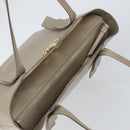 Chloe C Tote Bag Leather Beige Gold Auth am10250V-6