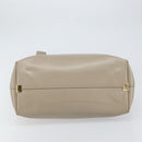 Chloe C Tote Bag Leather Beige Gold Auth am10250V-9